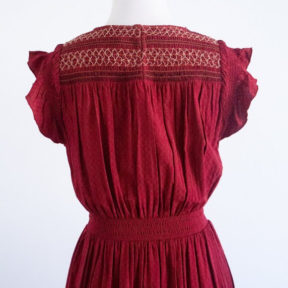 Anthropologie Dolan Left Coast Tansy Smocked Midi Dress Size XS - Picture 9 of 16